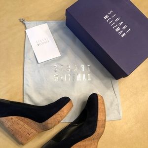 Stuart Weitzman Corkswoon Suede Wedge.